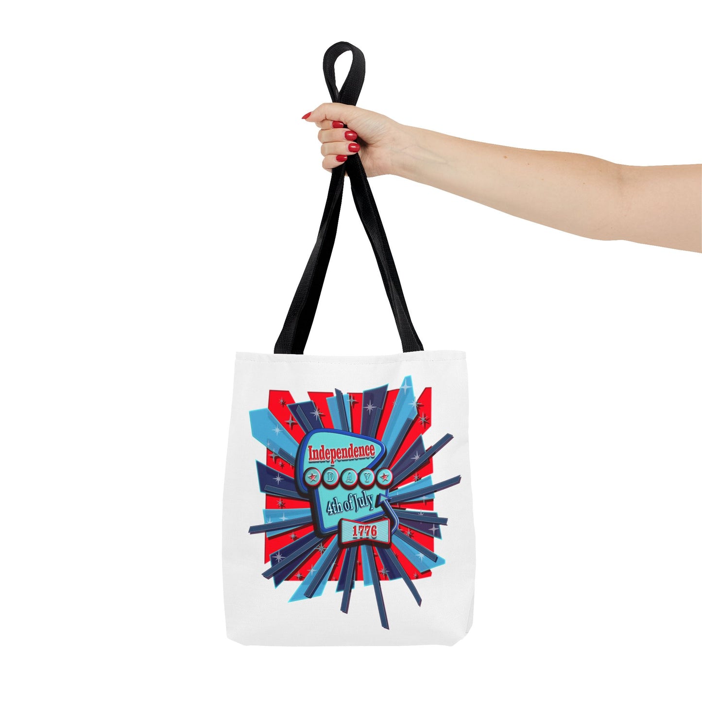 Independence Day Tote Bag, Patriotic Eco-Friendly Bag, 4th of July Shopper, USA Flag Design, Summer Picnic Essential