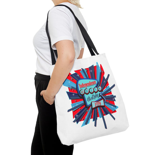 Independence Day Tote Bag, Patriotic Eco-Friendly Bag, 4th of July Shopper, USA Flag Design, Summer Picnic Essential