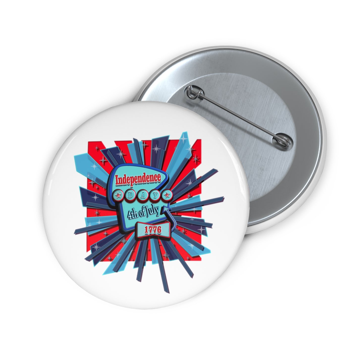 Custom Independence Day Pin Buttons, Fun Party Favors, Vintage Americana, American Pride Accessories, Freedom Celebrations, DIY Badge Gift
