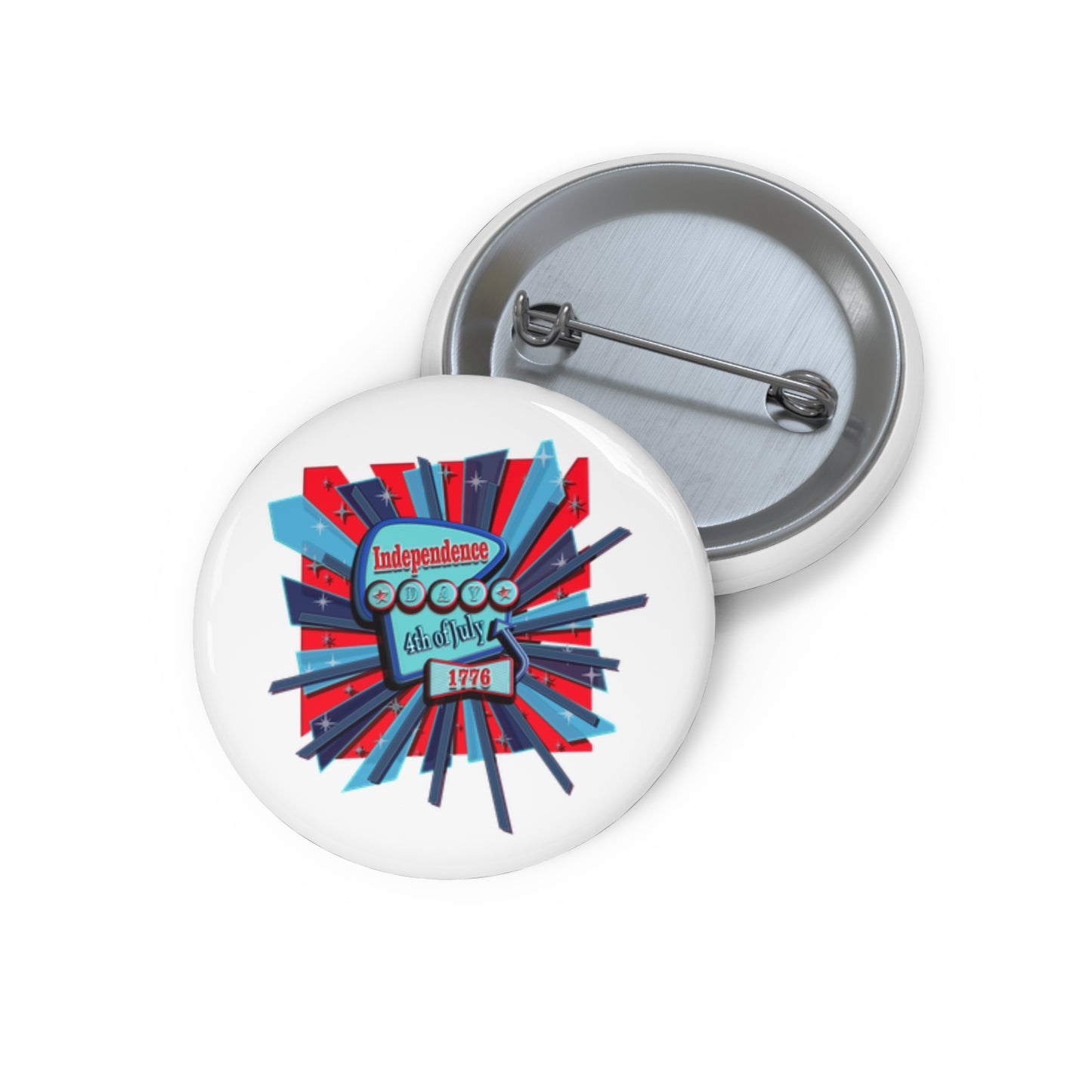 Custom Independence Day Pin Buttons, Fun Party Favors, Vintage Americana, American Pride Accessories, Freedom Celebrations, DIY Badge Gift