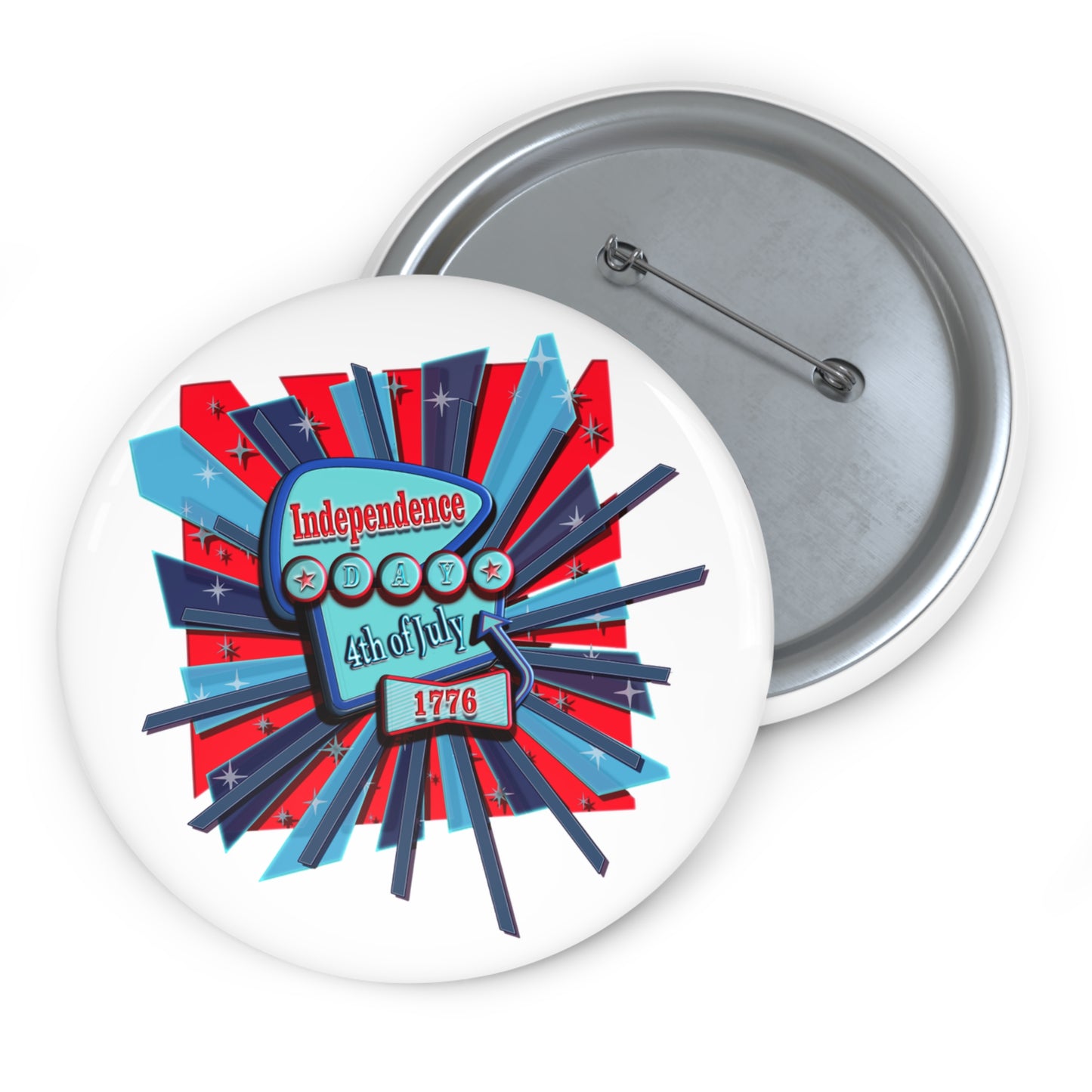 Custom Independence Day Pin Buttons, Fun Party Favors, Vintage Americana, American Pride Accessories, Freedom Celebrations, DIY Badge Gift