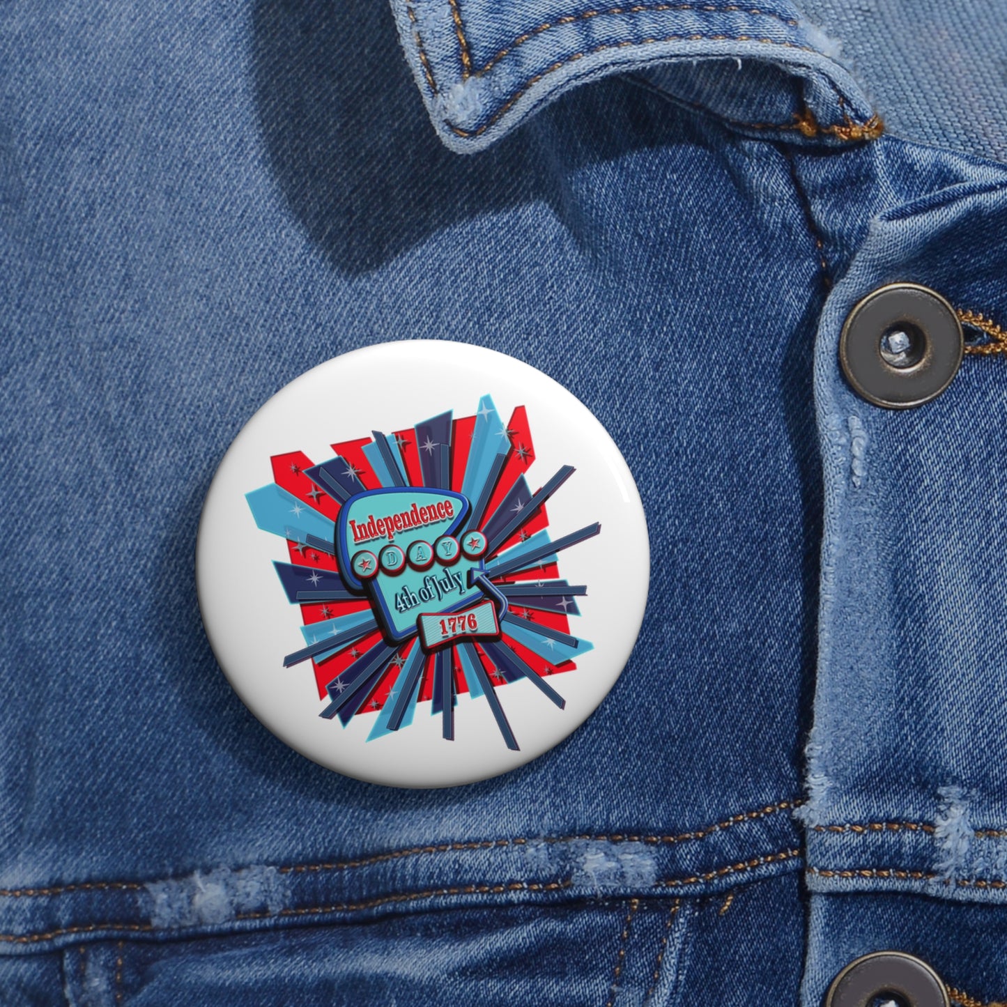 Custom Independence Day Pin Buttons, Fun Party Favors, Vintage Americana, American Pride Accessories, Freedom Celebrations, DIY Badge Gift